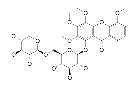 2,3,4,5-TETRAMETHOXY-1-O-PRIMEVEROSYLOXYXANTHONE