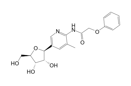3-Methyl-2-[N-(phenoxyacetyl)amino]-5-(.beta.,D-ribofuranosyl)pyridine