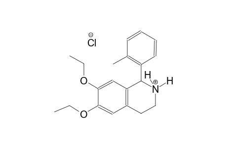 isoquinolinium, 6,7-diethoxy-1,2,3,4-tetrahydro-1-(2-methylphenyl)-,chloride