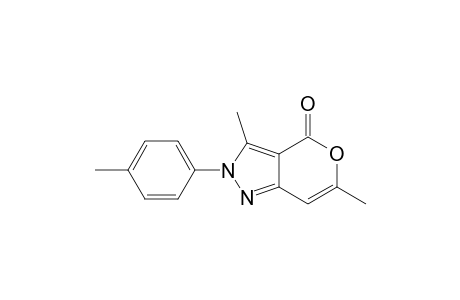 Pyrano[4,3-c]pyrazol-4(2H)-one, 3,6-dimethyl-2-(4-methylphenyl)-