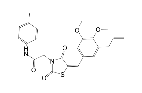 2-[(5E)-5-(3-allyl-4,5-dimethoxybenzylidene)-2,4-dioxo-1,3-thiazolidin-3-yl]-N-(4-methylphenyl)acetamide