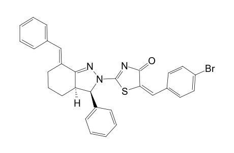 2-((trans)-7-benzylidene-3-phenyl-3,3a,4,5,6,7-hexahydro-2H-indazol-2-yl)-5-(4-bromobenzylidene)thiazol-4(5H)-one