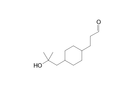 3-(4-(2-hydroxy-2-methylpropyl)cyclohexyl)propanal