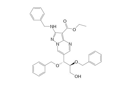 2-(benzylamino)-6-[(1R,2S)-1,2-dibenzoxy-3-hydroxy-propyl]pyrazolo[1,5-a]pyrimidine-3-carboxylic acid ethyl ester