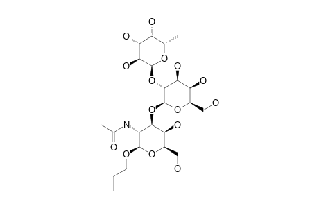 PROPYL-2-ACETAMIDO-2-DEOXY-3-O-[2-O-(ALPHA-L-FUCOPYRANOSYL)-BETA-D-GALACTOPYRANOSYL]-BETA-D-GALACTOPYRANOSIDE