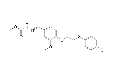 methyl (2E)-2-(4-{2-[(4-chlorophenyl)sulfanyl]ethoxy}-3-methoxybenzylidene)hydrazinecarboxylate