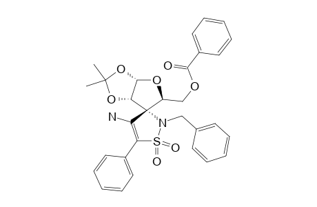 5-O-BENZOYL-1,2-O-ISOPROPYLIDENE-3-SPIRO-(4'-AMINO-2'-N-BENZYL-2',3'-DIHYDRO-1',1'-DIOXIDE-5'-PHENYL-ISOTHIAZOLYL)-ALPHA-D-RIBOFURANOSE