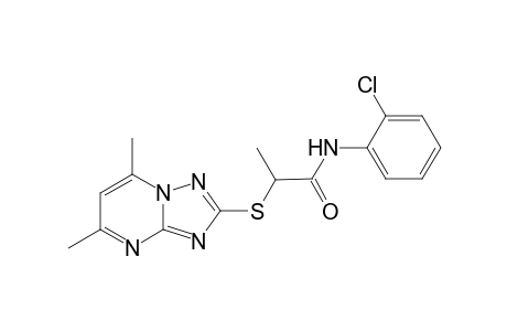 N-(2-chlorophenyl)-2-(5,7-dimethyl-[1,2,4]triazolo[1,5-a]pyrimidin-2-ylthio)propanamide