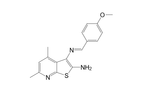 N~3~-[(4-methoxyphenyl)methylidene]-4,6-dimethylthieno[2,3-b]pyridine-2,3-diamine