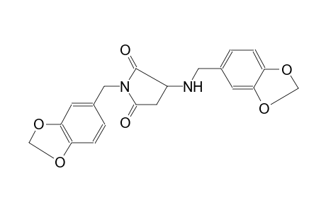 1-(1,3-benzodioxol-5-ylmethyl)-3-[(1,3-benzodioxol-5-ylmethyl)amino]-2,5-pyrrolidinedione