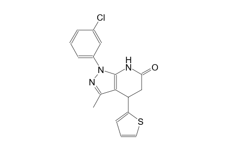 6H-pyrazolo[3,4-b]pyridin-6-one, 1-(3-chlorophenyl)-1,4,5,7-tetrahydro-3-methyl-4-(2-thienyl)-