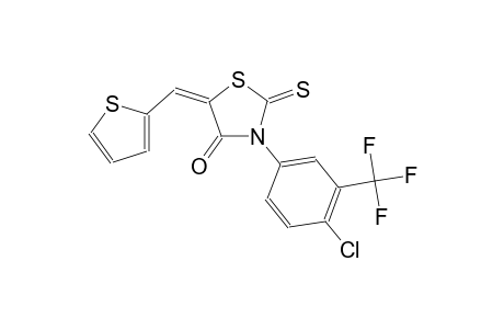 (5E)-3-[4-chloro-3-(trifluoromethyl)phenyl]-5-(2-thienylmethylene)-2-thioxo-1,3-thiazolidin-4-one
