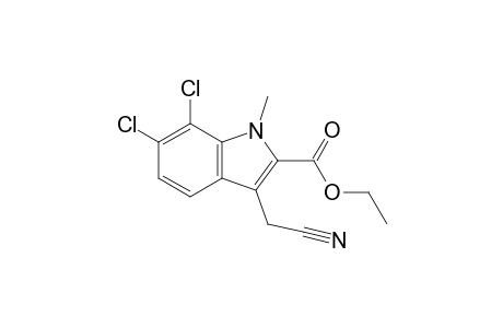 Ethyl 6,7-Dichloro-3-(cyanomethyl)-1-methyl-1H-indole-2-carboxylate