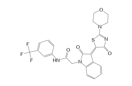 1H-indole-1-acetamide, 2,3-dihydro-3-(2-(4-morpholinyl)-4-oxo-5(4H)-thiazolylidene)-2-oxo-N-[3-(trifluoromethyl)phenyl]-, (3Z)-