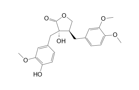 (3S,4R)-3-hydroxy-3-vanillyl-4-veratryl-tetrahydrofuran-2-one