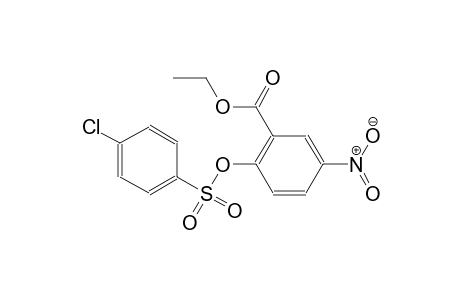 benzoic acid, 2-[[(4-chlorophenyl)sulfonyl]oxy]-5-nitro-, ethyl ester