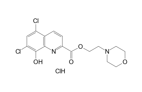 5,7-DICHLORO-8-HYDROXYQUINALDIC ACID, 2-MORPHOLINOETHYL ESTER, MONOHYDROCHLORIDE