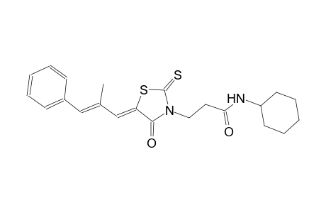 3-thiazolidinepropanamide, N-cyclohexyl-5-[(2E)-2-methyl-3-phenyl-2-propenylidene]-4-oxo-2-thioxo-, (5Z)-