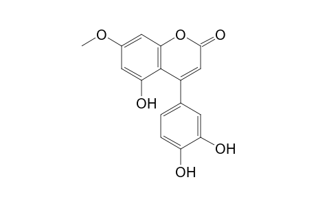 4-(3,4-dihydroxyphenyl)-5-hydroxy-7-methoxy-1-benzopyran-2-one