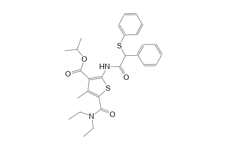 isopropyl 5-[(diethylamino)carbonyl]-4-methyl-2-{[phenyl(phenylsulfanyl)acetyl]amino}-3-thiophenecarboxylate