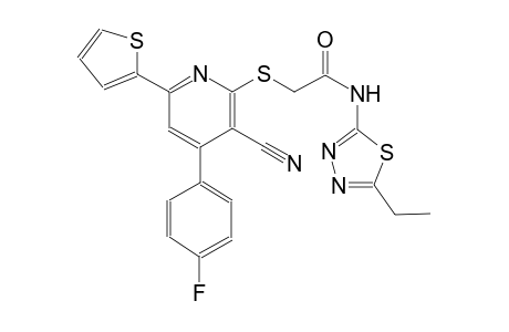 acetamide, 2-[[3-cyano-4-(4-fluorophenyl)-6-(2-thienyl)-2-pyridinyl]thio]-N-(5-ethyl-1,3,4-thiadiazol-2-yl)-