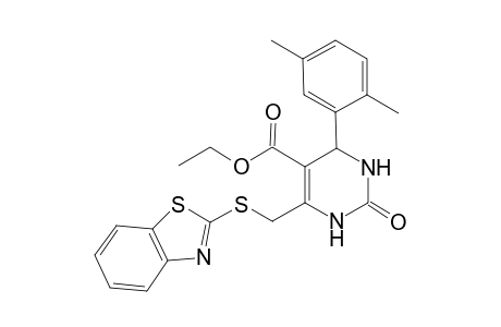 5-Pyrimidinecarboxylic acid, 4-[(1,3-benzothiazol-2-ylthio)methyl]-6-(2,5-dimethylphenyl)-1,2,3,6-tetrahydro-2-oxo-, ethyl ester