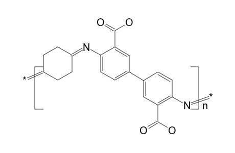 Poly(1,4-cyclohexyldiyleneimino-2,2'-dicarboxybiphenyleneimino)
