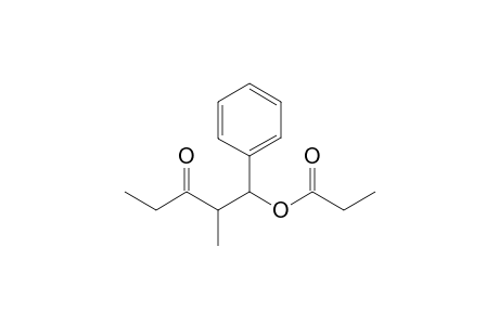 (1RS,2SR)-1-Phenyl-2-methyl-3-oxopentyl propanoate