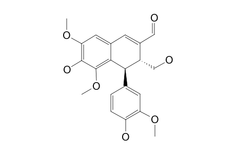 VITEXDOIN-F;6-HYDROXY-4-(4-HYDROXY-3-METHOXYPHENYL)-3-HYDROXYLMETHYL-5,7-DIMETHOXY-3,4-DIHYDRO-(3R,4S)-2-NAPHTHALDEHYDE