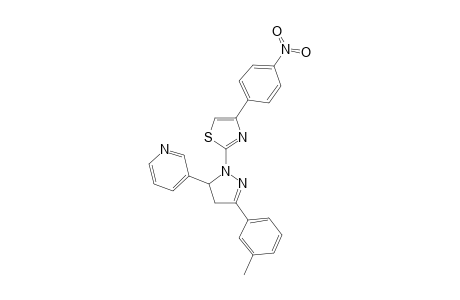 2-[3-(m-tolyl)-5-(3-pyridyl)-2-pyrazolin-1-yl]-4-(4-nitrophenyl)thiazole