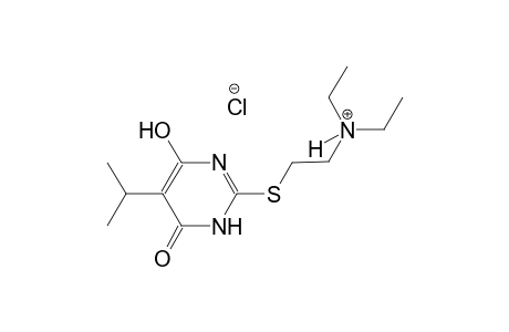 ethanaminium, 2-[[1,6-dihydro-4-hydroxy-5-(1-methylethyl)-6-oxo-2-pyrimidinyl]thio]-N,N-diethyl-, chloride