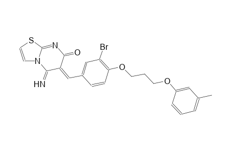 (6Z)-6-{3-bromo-4-[3-(3-methylphenoxy)propoxy]benzylidene}-5-imino-5,6-dihydro-7H-[1,3]thiazolo[3,2-a]pyrimidin-7-one