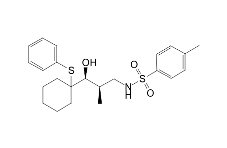 syn-(2RS,3SR)-N-{3-Hydroxy-2-mthyl-3-[1-(phenylthio)cyclohexyl]propyl}tosylamide