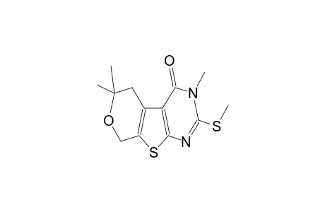 6,6-dimethyl-2-methylthio-3,4,5,6-hexahydro-8H-pyrano[4',3':4,5]thieno[2,3-d]pyrimidin-4-one