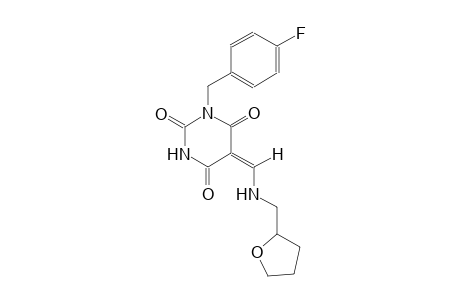 (5E)-1-(4-fluorobenzyl)-5-{[(tetrahydro-2-furanylmethyl)amino]methylene}-2,4,6(1H,3H,5H)-pyrimidinetrione