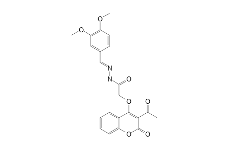 3-ACETYL-(E)-N-(3,4-DIMETHOXYBENZYLIDENE)-COUMARIN-4-OXY-ACETIC-HYDRAZONE