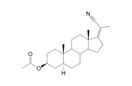 3.beta.-Hydroxy-5.alpha.-pregn-17(20)-carbonitrile Acetate