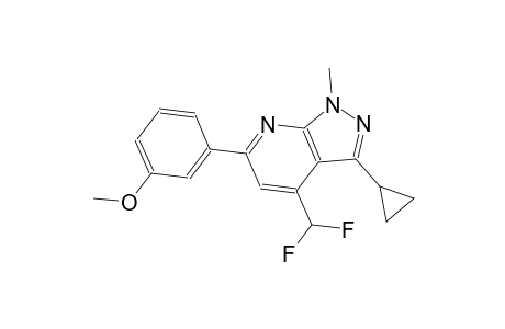 3-cyclopropyl-4-(difluoromethyl)-6-(3-methoxyphenyl)-1-methyl-1H-pyrazolo[3,4-b]pyridine