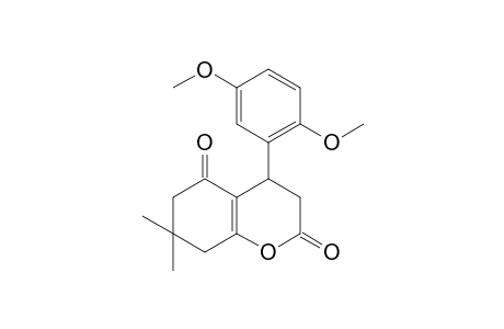2H-1-Benzopyran-2,5(3H)-dione, 4-(2,5-dimethoxyphenyl)-4,6,7,8-tetrahydro-7,7-dimethyl-