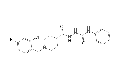 2-{[1-(2-chloro-4-fluorobenzyl)-4-piperidinyl]carbonyl}-N-phenylhydrazinecarboxamide