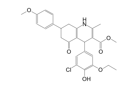 methyl 4-(3-chloro-5-ethoxy-4-hydroxyphenyl)-7-(4-methoxyphenyl)-2-methyl-5-oxo-1,4,5,6,7,8-hexahydro-3-quinolinecarboxylate