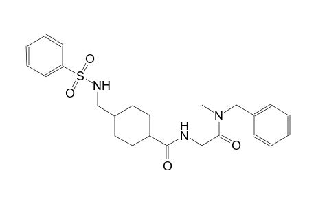 cyclohexanecarboxamide, N-[2-[methyl(phenylmethyl)amino]-2-oxoethyl]-4-[[(phenylsulfonyl)amino]methyl]-