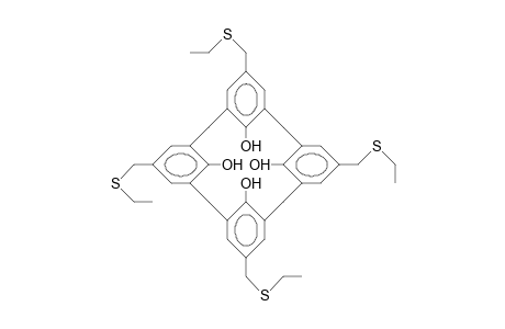 5,11,17,23-Tetrakis(ethylthio-methyl)-25,26,27,28-tetrahydroxy-calix(4)arene