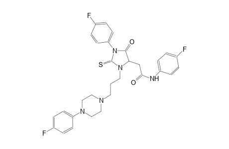 N-(4-fluorophenyl)-2-(1-(4-fluorophenyl)-3-{3-[4-(4-fluorophenyl)-1-piperazinyl]propyl}-5-oxo-2-thioxo-4-imidazolidinyl)acetamide