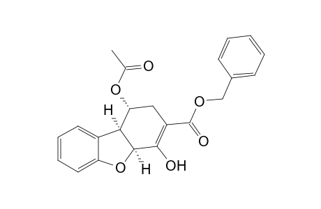 Benzyl rac-(1R,4aS,9bS)-1-Acetoxy-4-hydroxy-1,2,4a,9b-tetrahydrodibenzofuran-3-carboxylate