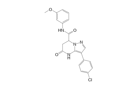 3-(4-Chlorophenyl)-N-(3-methoxyphenyl)-5-oxo-4,5,6,7-tetrahydropyrazolo[1,5-a]pyrimidine-7-carboxamide