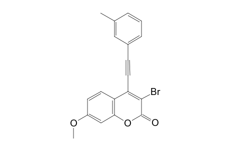 3-bromo-7-methoxy-4-(m-tolylethynyl)-2H-chromen-2-one