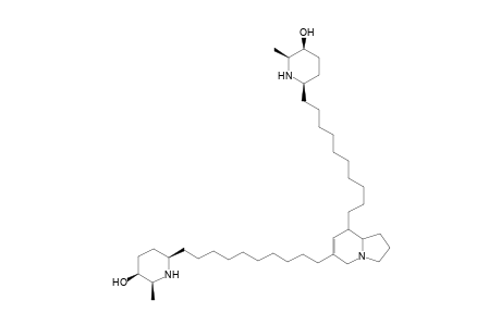 rel-6,8-Bis[10'-(5''-hydroxy-6''-methyl-2''-piperidyl)decyl]-1,2,3,5,8,8a-hexahydroindolizine
