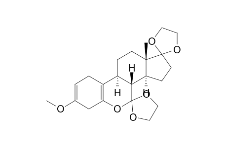 6-Oxaestra-2,5(10)-diene-7,17-dione, 3-methoxy-, cyclic bis(1,2-ethanediyl acetal), (.+-.)-