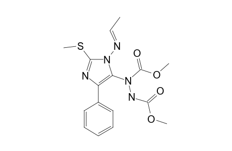 1-ETHYLIDENEAMINO-5-(1,2-DIMETHOXYCARBONYL)-HYDRAZINO-2-METHYLTHIO-4-PHENYL-IH-IMIDAZOLE